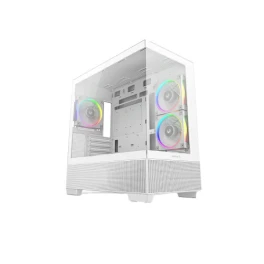  DeepCool CG380 3F WH Panoramic Dual Tempered Glass M-ATX Case 