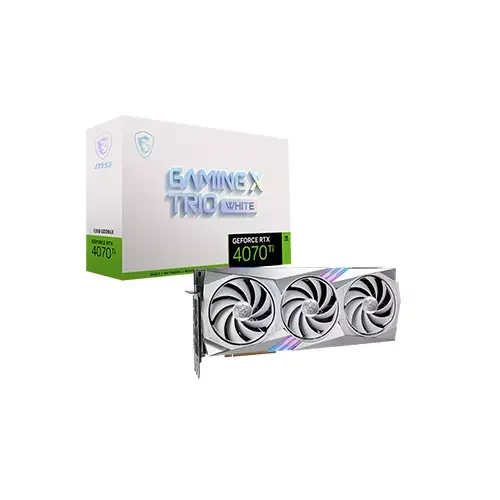  MSI GEFORCE RTX 4070 TI GAMING X TRIO WHITE 12GB GDDR6X GRAPHICS CARD 