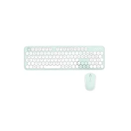  Mofii Geezer Honey S Wireless Keyboard Mouse Combo - (White-Green) 