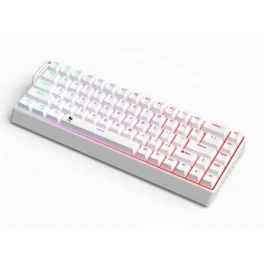  T-Wolf K68 Tri-Mode RGB White Mechanical Keyboard 