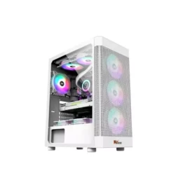 PC Power PG-H350 WH Icy Mesh Atx MId Tower Gaming casing 