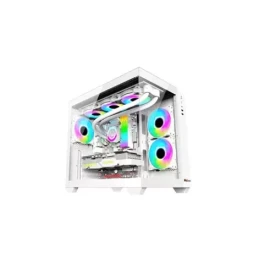  PC Power PG-H600 WH Iceland Atx Mid Tower Gaming Case 