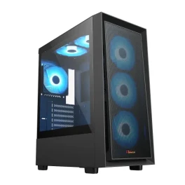 PC Power PP-GS2404V3 Mesh BK Crystal Mesh V3 Desktop Gaming Casing 