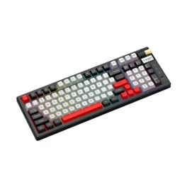  T-Wolf T70 RGB Tri Mode Mechanical Keyboard - Black & White + Red 