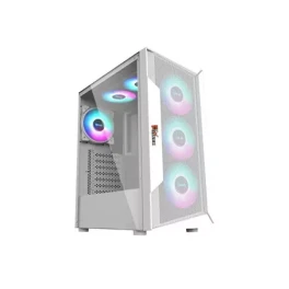 PC POWER VOX MESH PG-200 ARGB ATX GAMING CASE WHITE