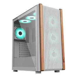 PC POWER WOOD MESH WH Casing With 6 FANS