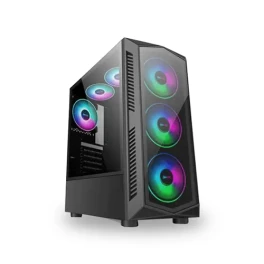  EVOLUR RO6 Glass Mid Tower RGB Gaming Casing 