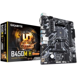  GIGABYTE B450M H Ultra Durable AMD AM4 Micro-ATX Motherboard 