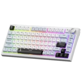  T-wolf K81 75% Gasket-Mounted Tri-Mode White Mechanical Keyboard 
