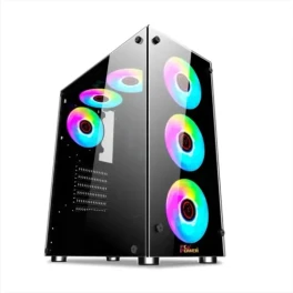 PC Power Crystal Glass Elite PP-GS2404 Elite ATX Gaming Casing 