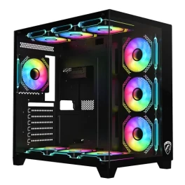  PC Power ICEBERG V3 Black With 650W PSU AND 10 FANS Gaming Casing 
