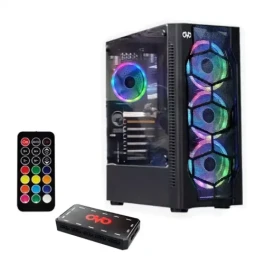  OVO E-335D ARGB Mid-Tower Gaming Case with ARGB Remote Controller 
