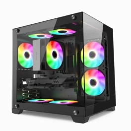  Wintech PANDORA'S BOX X2 BK M-ATX Gaming PC Case with 7 ARGB Fan 