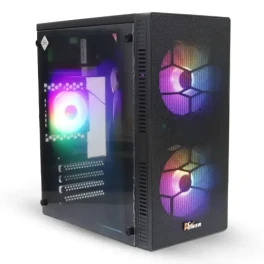 PC Power PP-X2601 BK Micro ATX Spider Web Mesh Computer Case