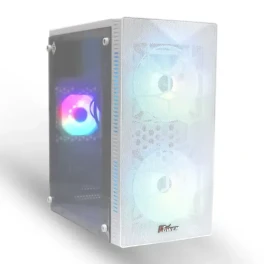  PC Power PP-X2603 WH Micro-Atx Shattered Web Mesh Computer Case 